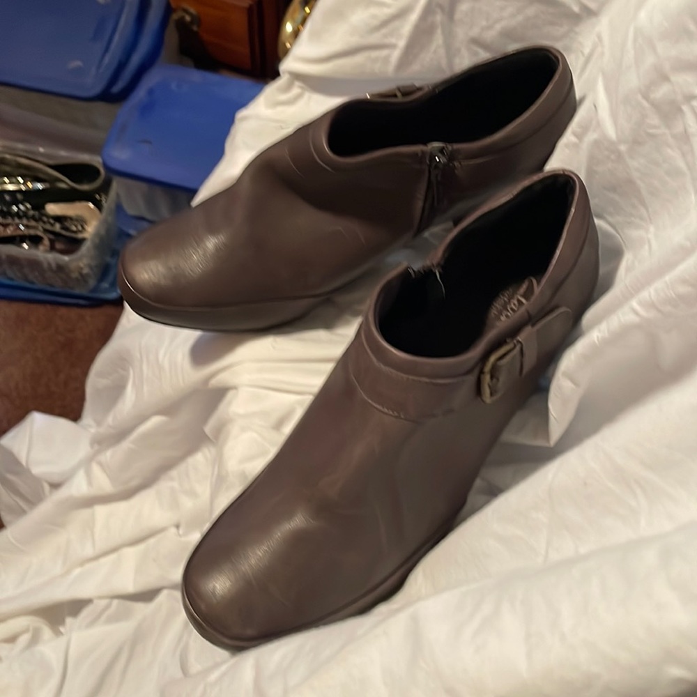 Clark brand gray booties, new